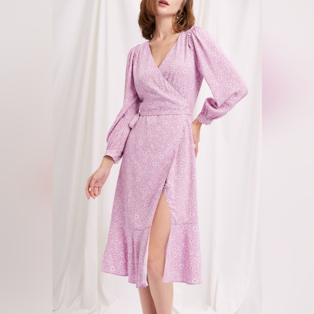 Petite Studio NYC Lilac Floral Birkin Dress